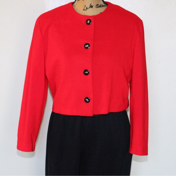 Vtg E.D. Michaels Melanie Drucker Velour Jumpsuit Cropped Jacket Women’s S/M - Picture 2 of 13